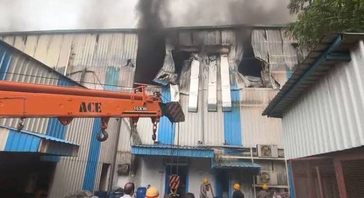 Massive Fire Devastates Baddi Pharmaceutical Unit; No Casualties Reported In Incident