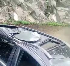 Fourteen Year Old Girl Killed As Boulder Smashes Into Moving Car