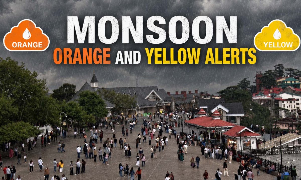 Monsoon Intensifies in Himachal: Orange and Yellow Alerts Issued Across State Until July 10