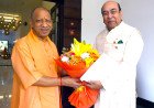 Bihar Governor Lt. Gen. (Retd.) Syed Ata Hasnain Holds Courtesy Meeting with UP CM Yogi Adityanath in Lucknow 