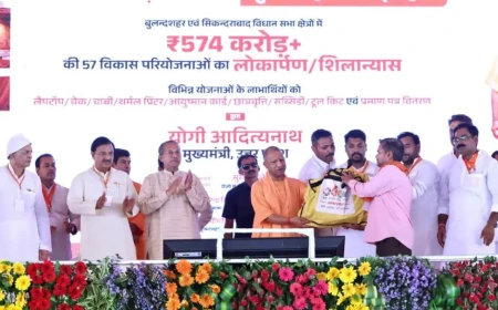 Chief Minister Yogi Adityanath launches 57 development projects worth 574 crore rupees