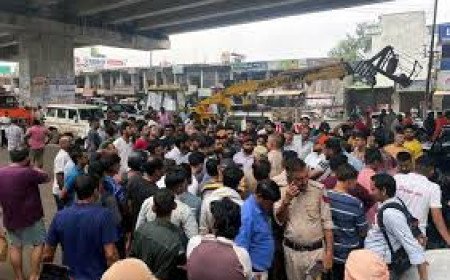 Protests Flare In Nurpur After Slushy Highway Condition Causes Injury To Toddler On Scooter