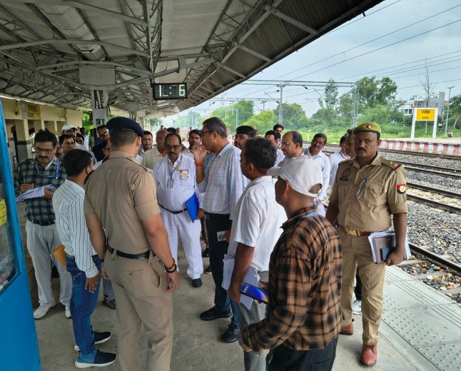 Varanasi DRM Orders Immediate Upgrade of Passenger Amenities at Rasra Railway Station