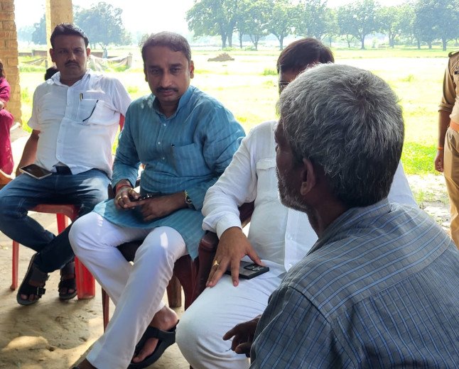 Phulpur MLA Deepak Patel Visits Kandi Village, Expresses Grief Over Saurav Bharatiya’s Tragic Murder