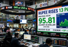 Rupee Rises 13 Paise to 95.81 Against US Dollar