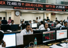 Sensex Slips to 72,480, Nifty Falls 96 Points