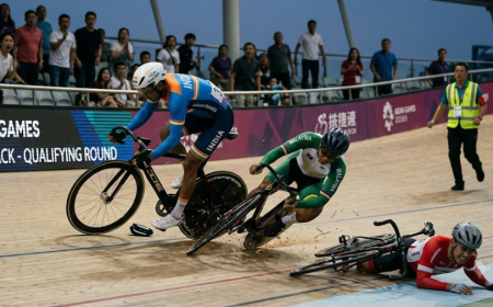 Asian Games 2026: Indian Cyclists Crash Out of Sprint