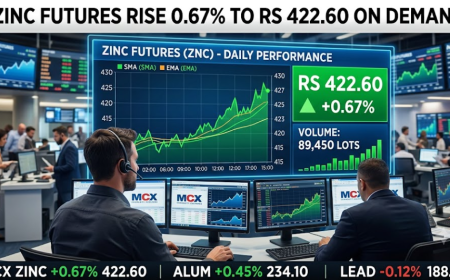 Zinc Futures Rise 0.67% to Rs 422.60 on Demand