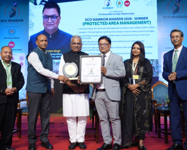 Pilibhit Tiger Reserve DFO Manish Singh Wins Eco Warrior Award