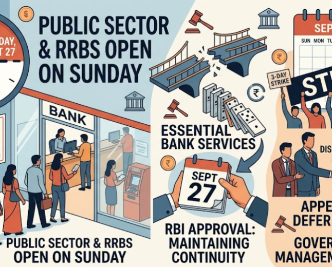RBI Approves Banks Open Sunday Before 3-Day Strike