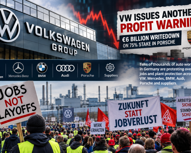 Volkswagen Profit Warning: 6 Billion Euro Protests Sparked by Porsche Writedown