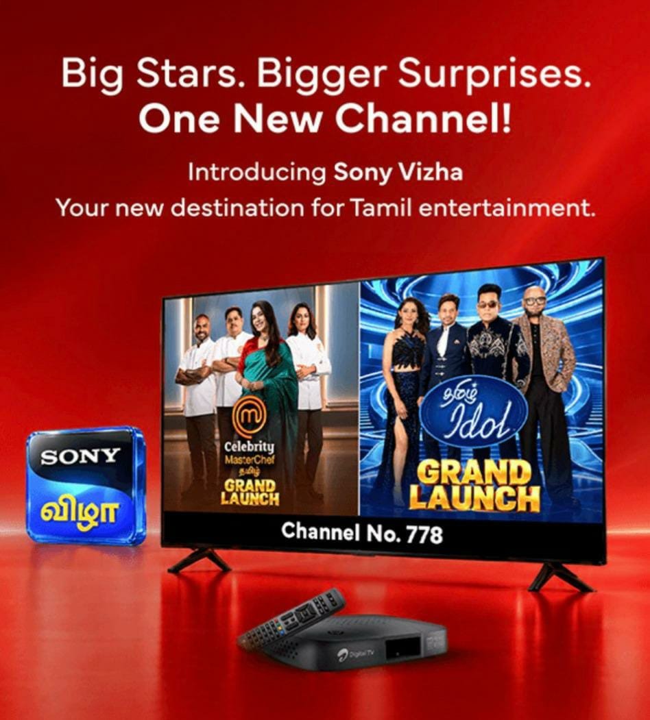 #Airtel Digital TV Boosts Festive Lineup with Launch of Tamil Entertainment Channel 'Sony Vizha'