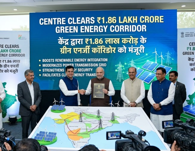 Centre Clears ₹1.86 Lakh Crore Green Energy Corridor