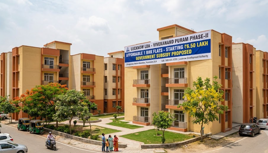 Lucknow LDA 1 BHK Flats ₹6.50 Lakh, Subsidy Proposed