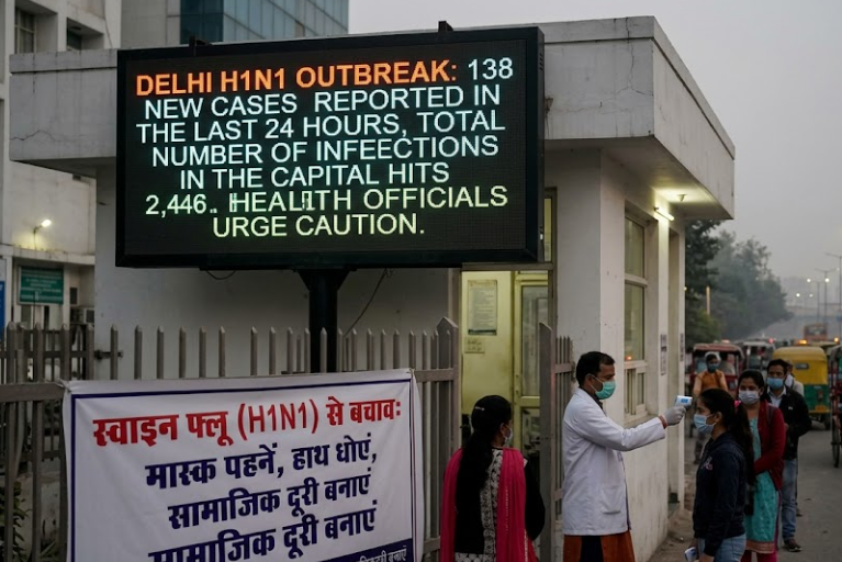 Delhi Reports 138 New H1N1 Cases, Total Hits 2,446