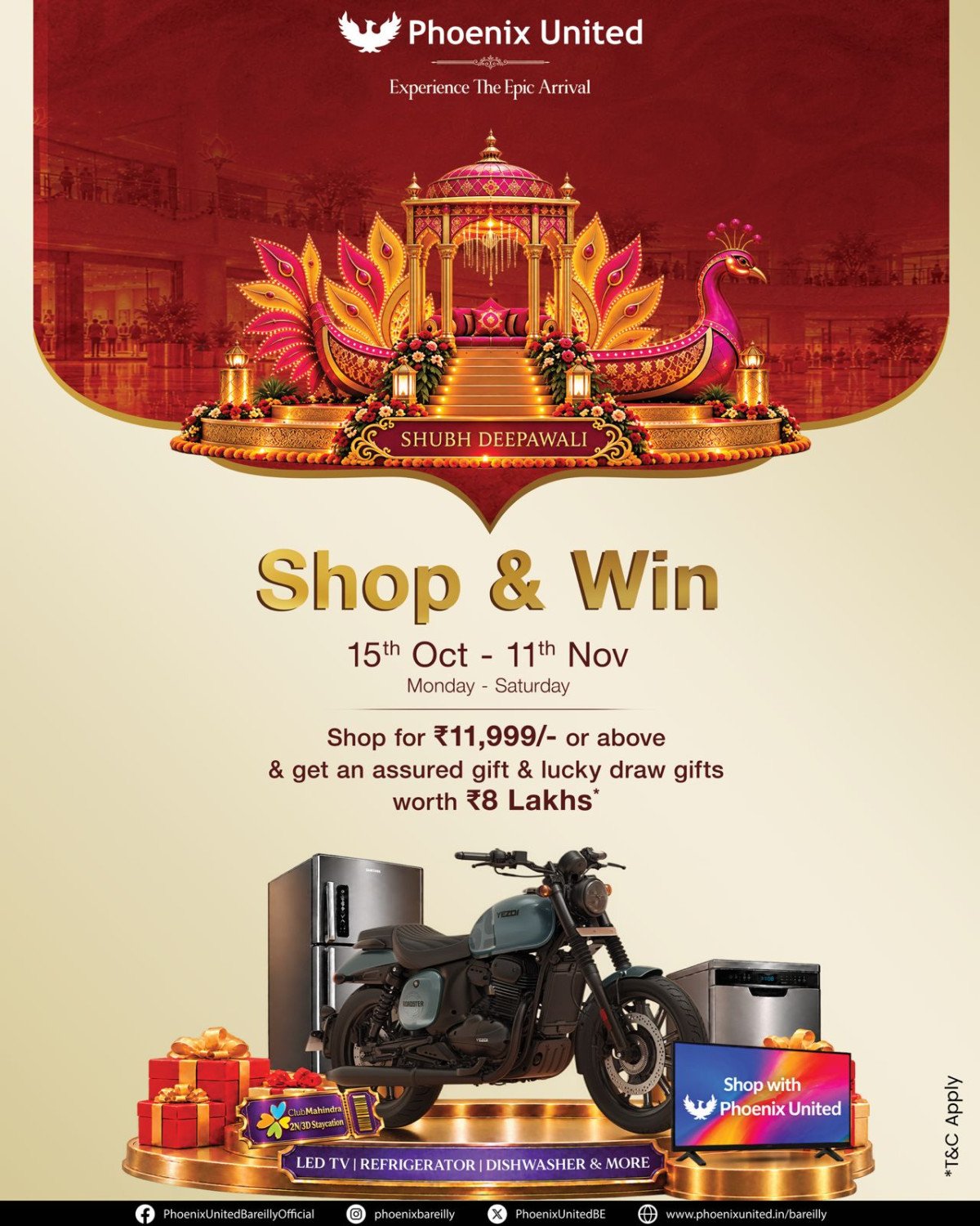 Phoenix United Bareilly Rolls Out Diwali “Shop & Win” Offer With Gifts Worth ₹8 Lakh