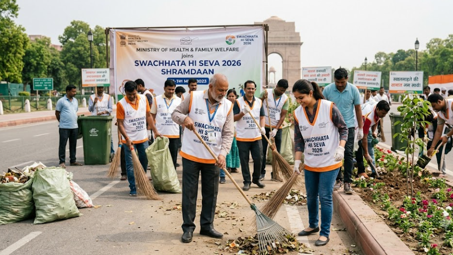Health Ministry Joins Swachhata Hi Seva 2026 Shramdaan in New Delhi