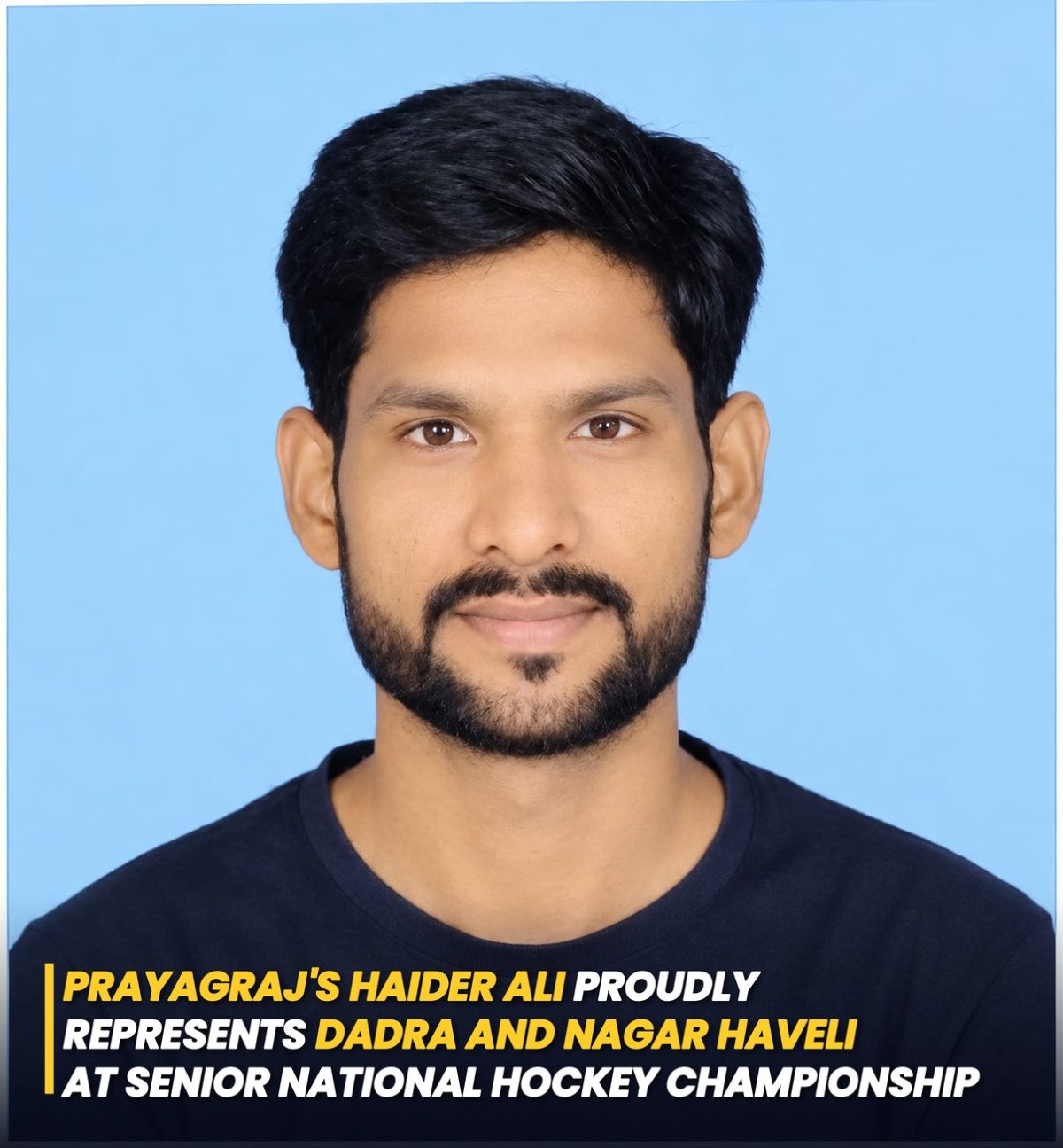 Prayagraj’s Haider Ali Proudly Represents Dadra and Nagar Haveli at Senior National Hockey Championship