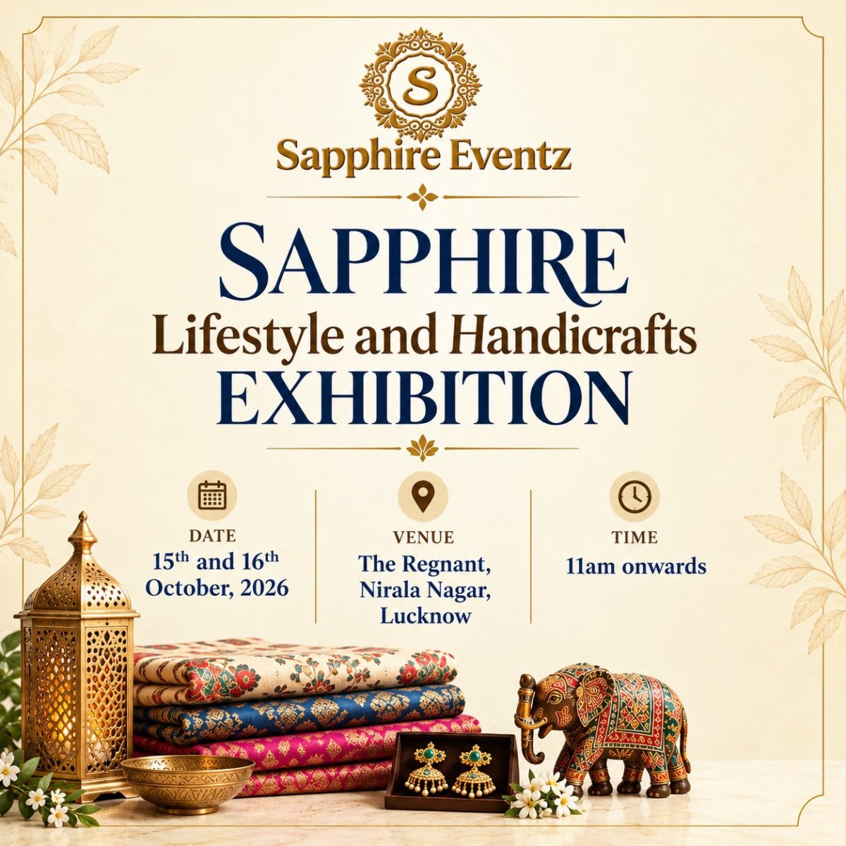 Lucknow Set for Festive Shopping Spree as Sapphire Lifestyle & Handicrafts Exhibition Opens at The Regnant on October 15