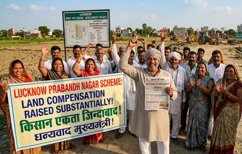 Lucknow Prabandh Nagar Scheme: Land Compensation Raised Substantially