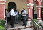 Prayagraj DM Conducts Surprise Inspection of UPSSSC PET 2026 Exam Centers to Ensure Fair Conduct