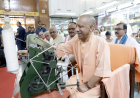 Yogi Adityanath Spins Charkha, Buys Khadi on Gandhi Jayanti