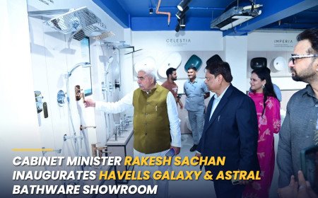 Cabinet Minister Rakesh Sachan Inaugurates Havells Galaxy & Astral Bathware Showroom on Latouche Road