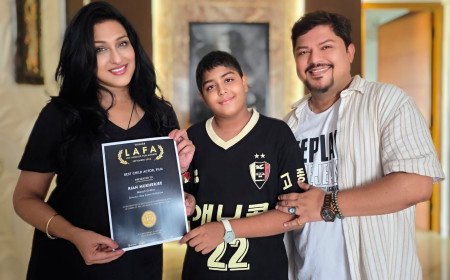 Young Rian Mukherjee Wins Best Child Actor in Los Angeles for Hindi Film Manzil