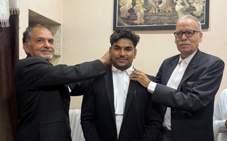 Advocate Ravi Pachauri’s Band Ceremony Celebrated with Great Enthusiasm in Mathura