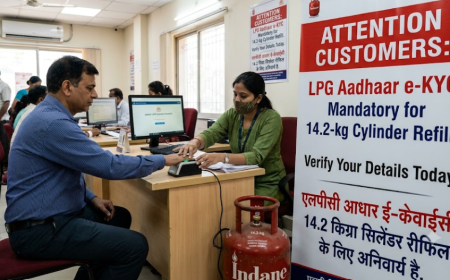 LPG Aadhaar e-KYC Mandatory for 14.2-kg Cylinder Refill