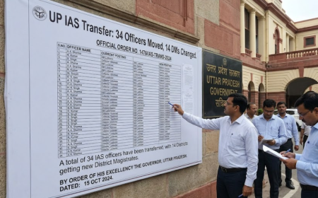 UP IAS Transfer: 34 Officers Moved, 14 DMs Changed