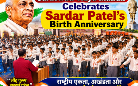 Saraswati Vidya Mandir Celebrates Sardar Patel’s Birth Anniversary with Fervor as National Unity Day