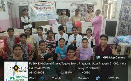 Daan Utsav in Prayagraj: Kulbhaskar College Spreads Joy at Girls' Home with Donation Drive