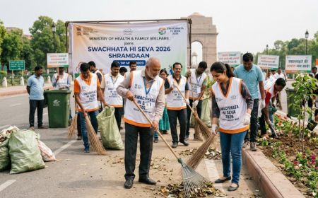 Health Ministry Joins Swachhata Hi Seva 2026 Shramdaan in New Delhi