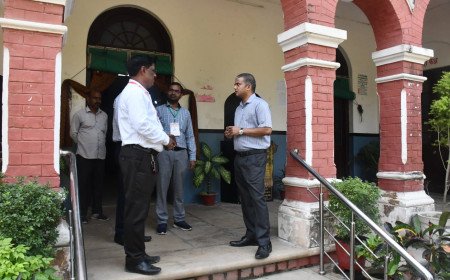 Prayagraj DM Conducts Surprise Inspection of UPSSSC PET 2026 Exam Centers to Ensure Fair Conduct