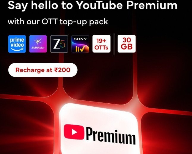 #Airtel Launches ₹200 Top-Up with Free YouTube Premium & 30GB Data for Prepaid Users