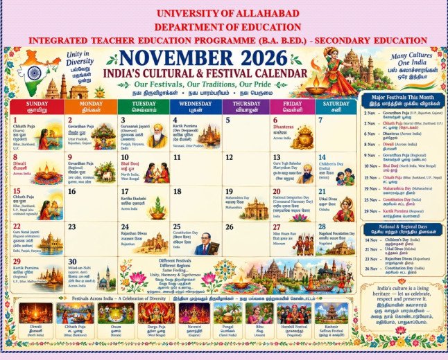 Allahabad University ITEP Students Launch Multilingual Digital Cultural and Festive Calendar