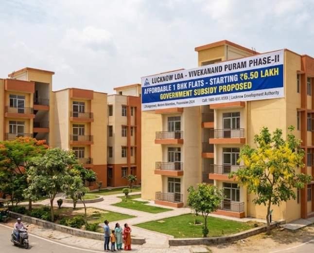 Lucknow LDA 1 BHK Flats ₹6.50 Lakh, Subsidy Proposed