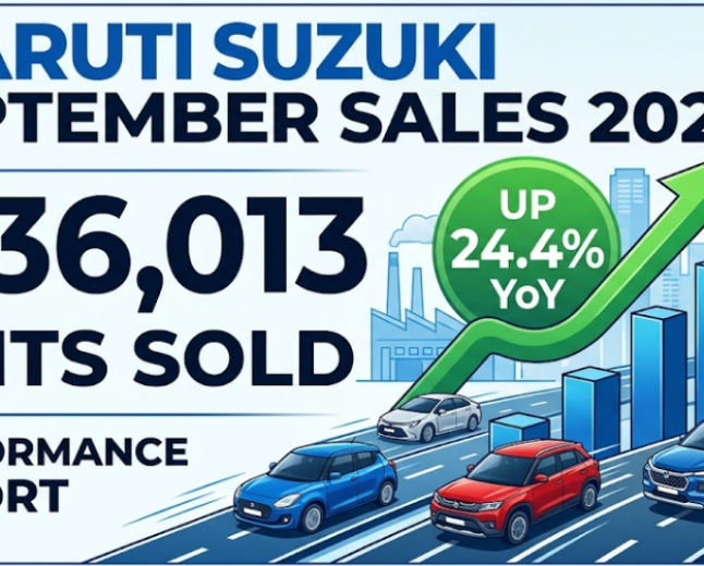 Maruti Suzuki September Sales 2026: 2,36,013 Units Sold, Up 24.4% YoY