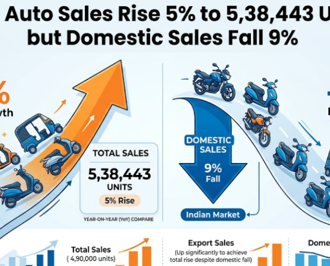 Bajaj Auto Sales Rise 5% to 5,38,443 Units, but Domestic Sales Fall 9%