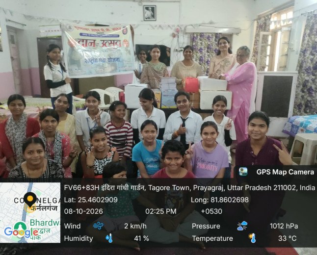 Daan Utsav in Prayagraj: Kulbhaskar College Spreads Joy at Girls' Home with Donation Drive