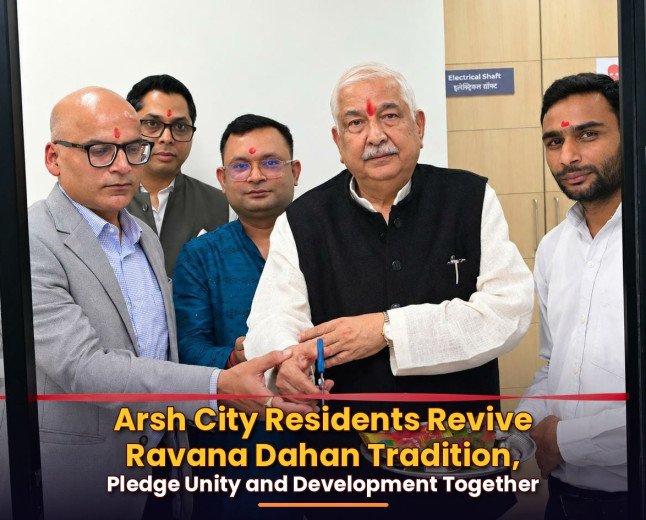 Arsh City Residents Revive Ravana Dahan Tradition, Pledge Unity and Development Together