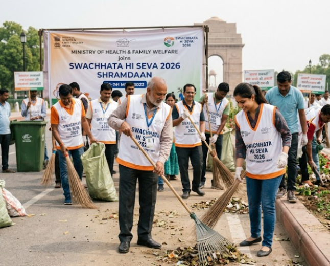 Health Ministry Joins Swachhata Hi Seva 2026 Shramdaan in New Delhi